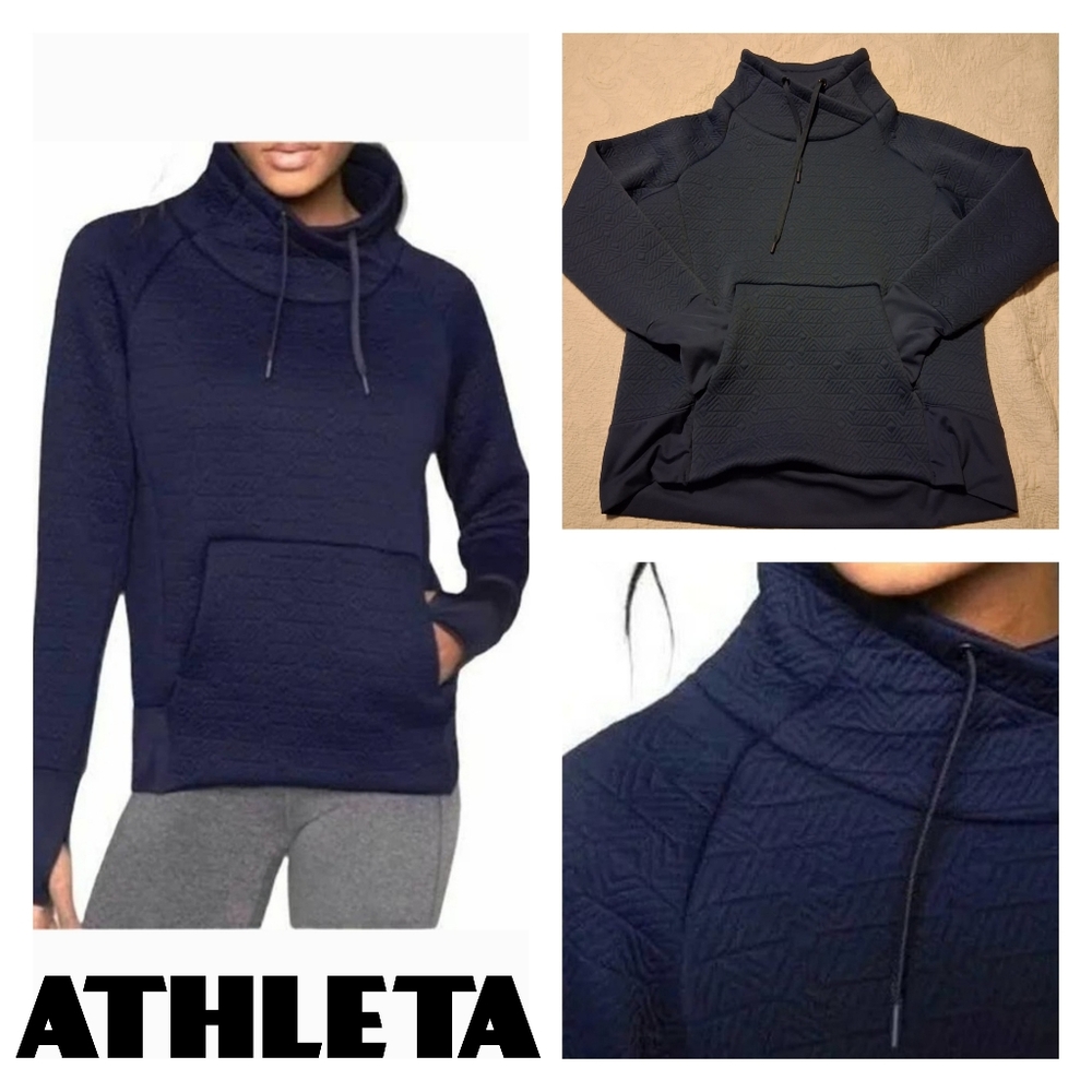 Athleta Jacquard Elevation Pullover In Navy